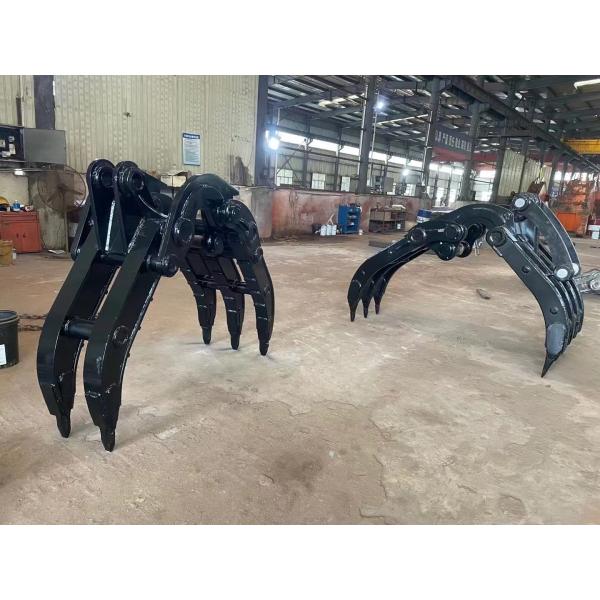 Manual Log Mechanical Excavator Grab For Kubota Hitachi Komatsu