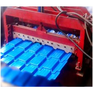Cheap Trapezoidal Tile Type Glazed Tile Machine 5 T Loading Capacity 1250 Mm Uncoiling Width for sale