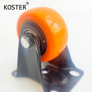 Orange Plastic PVC/PU Furniture Caster with Ball Bearing Top Plate Size 60*43/70