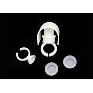 White Plastic U Shape Eyelash Extension Glue Ring Adhesive Pallet
