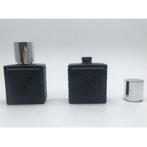 Women / Men Empty Glass Spray Perfume Bottles 30ml Frosted Black Sample