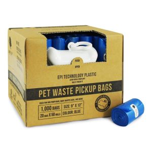 Cheap Extra Thick Biodegradable Dog Poop Bags 15 Bags / Roll With High Toughness for sale