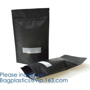 Biodegradable foil pouch standing up spice bag Clear Window Food Packaging Bag