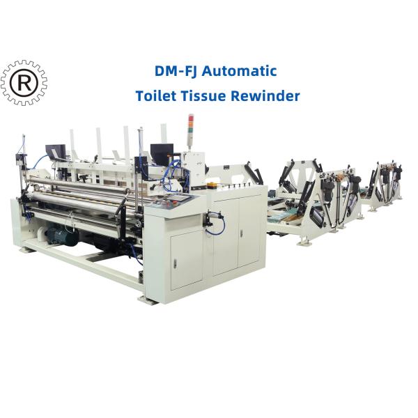Quality Wood Pulp Raw Material Toilet Paper Production Line with Steel To Rubber Embossing Device and Wrapping Machine wholesale