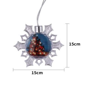 Sublimation Snowflake Ornament Plastic Christmas Pendant Sublimation Blank