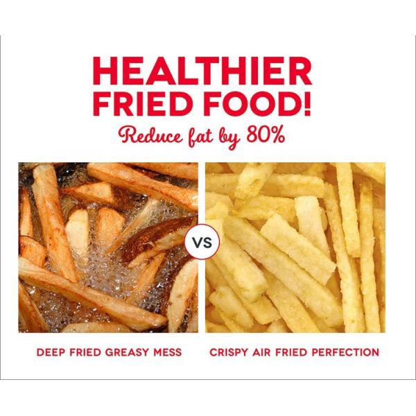 Eat Smart Air Fryer Oil Free Cooking , 4 Liter Air Fryer For Family Use