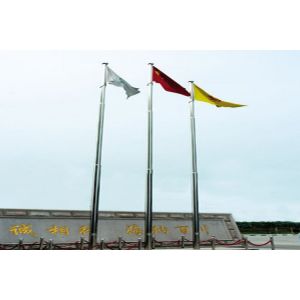 Outdoor Retractable Flag Pole High Strength Material Any Colors Available