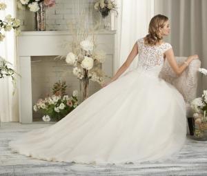 Cheap Aline Lace capes wedding dress Bridal gown#504 for sale
