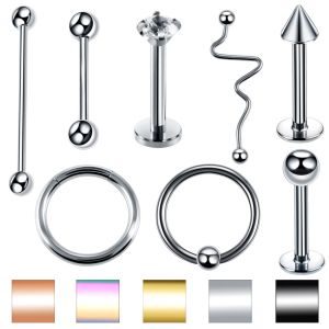 Buy cheap Steel Ear Stud Segment Rings Nose Hoop Ear Septum Helix Piercings Orelha from wholesalers