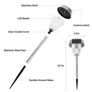 Colorful IP65 Waterproof Solar Powered Garden Lights Decoration For Outside