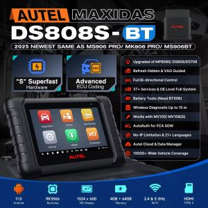 AUTEL MaxiDAS DS808S-BT Auto Diagnostic Tool Advanced ECU Coding as MS906 Pro
