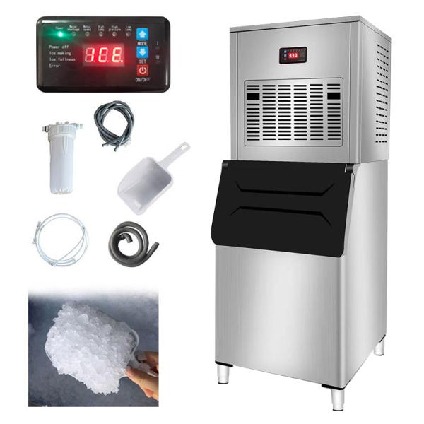 Quality Push Button Control Panel Commercial Automatic Snow Ice Making Machine for Business 300KG 24h Snowflake Ice Block Maker wholesale