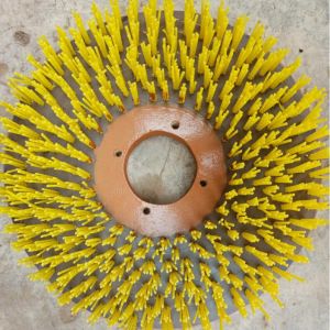 China 12Inch Industrial Yellow Nylon Bristle Underwater Deck Hull Cleaning Brush for Ship Hull Cleaning on sale