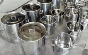 China 316L Stainless Steel Milking Machine Bucket Drum 5L Capacity Mirror Polish on sale