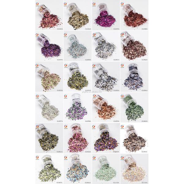 Loose Chunky Polyester Nail Art Glitter Mix Sparkle Bulk