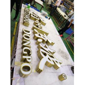 Stud Mounted Front Lit Channel Letter Sign Polycarbonate / Acrylic