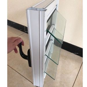 China Functional Blind Shutter Louver Glass Window With Simplicity Material on sale