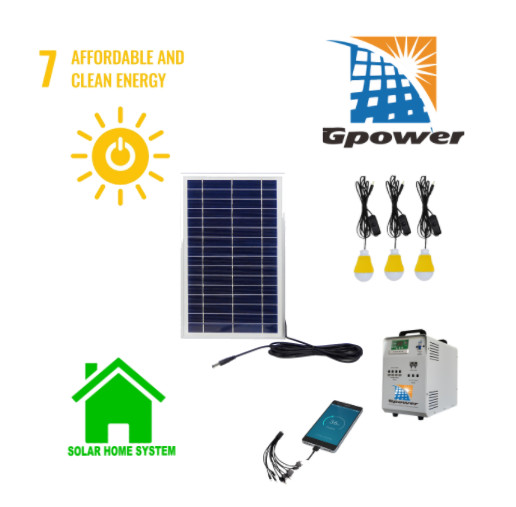 No Noise Home Lighting Solar System All In One Solar Power System For DC