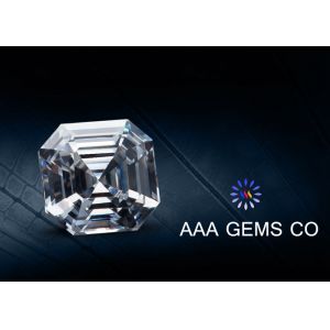 China 4MM White Asscher Cut Moissanite Loose Stones Excellent Grade on sale