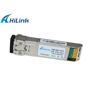 Lead Free SFP+ Transceiver Module 10G Optical 80KM CWDM 1470nm ZR RoHS Compliant