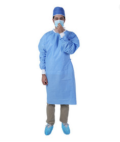 China Soft Disposable Isolation Gown Disposable Protective Suit Sms Material on sale