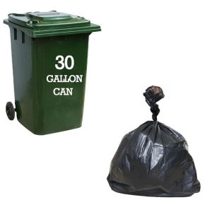 30 Gallon Black Plastic Garbage Bag Plastic Trash Bag Plastic Dustbin Liners On