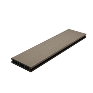 7 Round Hole 142 X 22 Capped Composite Decking Brushing Embossing Plastic Deck