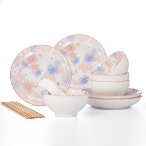 Ready To Ship In Stock Modern Ceramic Dinnerware Sets Customizable Color