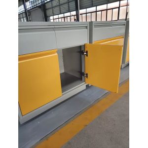 1500mm Laboratory Working Bench Side By Side Doors Two Drawers Chemical Lab