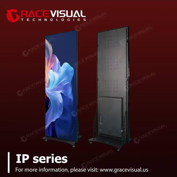 Quality Portable Indoor Led Poster WIFI USB Control Standing 2.5 Led Poster Display 640X1920mm Led Poster Screen wholesale