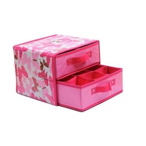 Eco-friendly Foldable Double Drawer Storage Boxes odm-v10