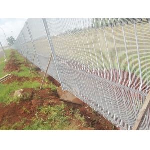 high security fence panels, pvc coated clearvu no climb fence