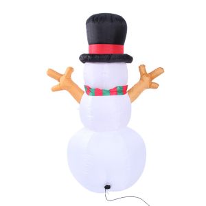 190t Fabric Inflatable Snowman for Holiday Decoration