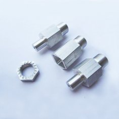 CNC custom machining billet aluminum hexagonal adaptor, Bolt and Nut Manufacturi