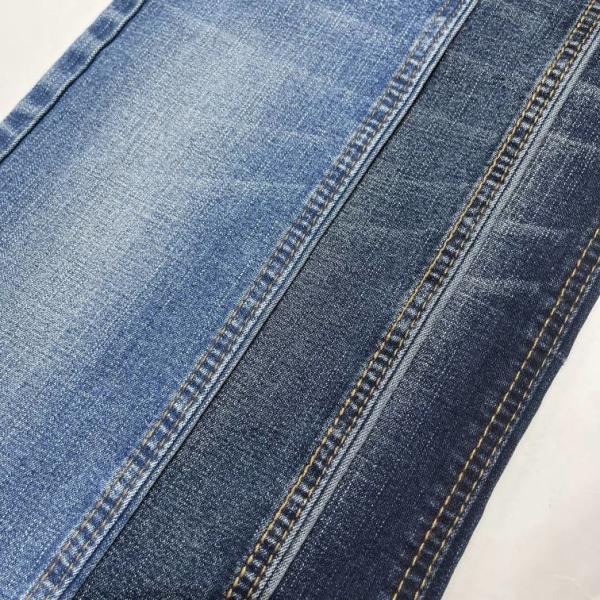 Quality Good Elastic Crosshatch Slub Denim Fabric 183cm Width 3/1 Right Hand Twill wholesale