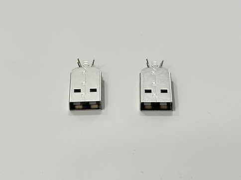 USB 2.0 AM Connector Two-Piece Metal Shell | 24.7mm Length | 2.2mm Cable OD | Electrical Wire Terminal Connector for Data & Power Transmission