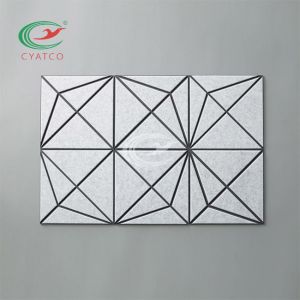 Nontoxic Stable Felt Sound Panels , Engraved Acoustic Polyester Fiber Sheets