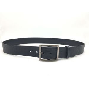 Cheap Embossed Checks Pattern Leather Casual Jeans Belt For Men With Classic Single Prong Buckle for sale