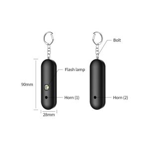 CR2032 Battery IP65 Emergency Security Alarm Keychain With Pull Pin