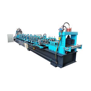 Cold 12 Roller Stations Purlin Roll Forming Machine Chinese Language System