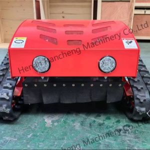 Crawler Type Four Wheel Hybrid Remote Control Lawn Mower 8HP Gasoline Engine