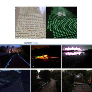 Plastic Self-luminescent Fluorescent Deck Lights Pathway Driveway Light Outdoor