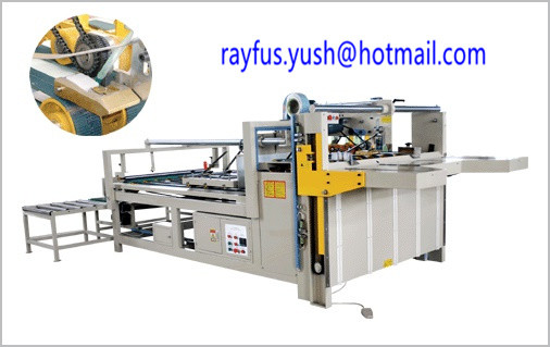 Custom Carton Folder Gluer Machine / Semi Automatic Folder Gluer lifting gluing