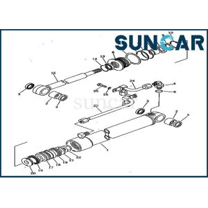Cheap Swing Seal Kit Service Kit Fits 20S-63-86102 20S6386102 PC20-3 PC30-1 Komatsu Cylinder Assy for sale