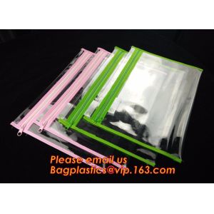 PVC Mesh File Packing Bag Plastic Mesh Zip Top File Pencil Bag PVC Packing Paper