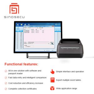 Data Processing Passport Data Entry System with HD 3.0 MP Camera and USB