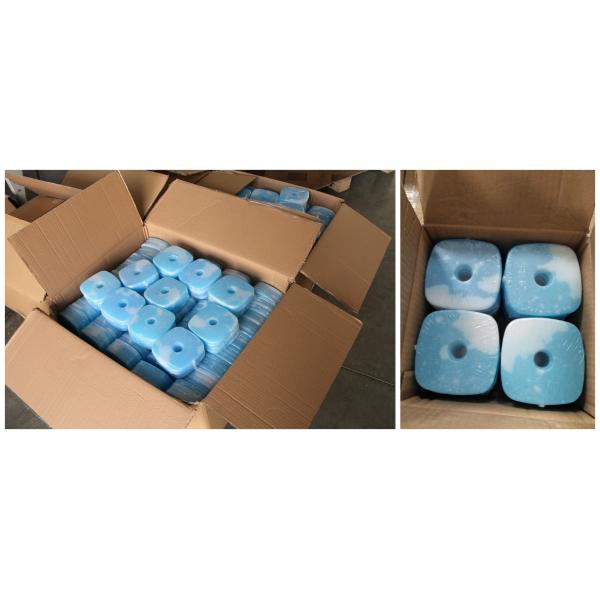 Custom Blue Hard Plastic Ice Packs For Food 12.2 * 12.2 * 1.2cm