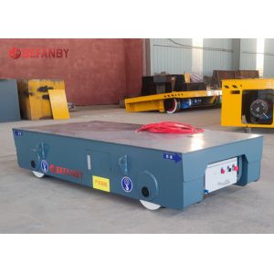 2T Flat Rail Road Electric Transfer Cart For Workshop Robot Handling