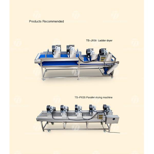 350KG Vegetable drain air drying machine stainless steel fruit and vegetable air drying complete equipment parallel type