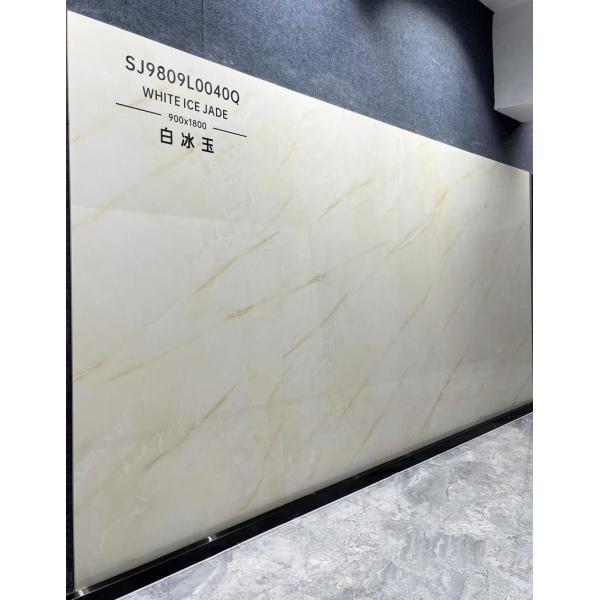Light Yellow Polished Glazed Porcelain Tile 900x1800mm